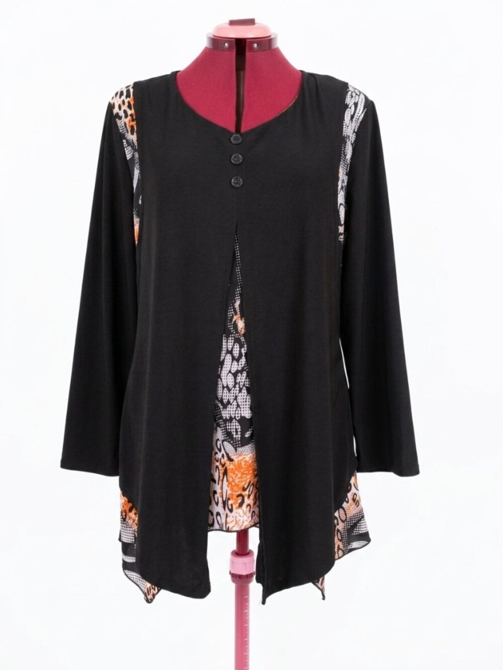 TODAY'S  DESIGNER - 2-in-1 Mock Cardigan Tunic & Mini Dress - Large